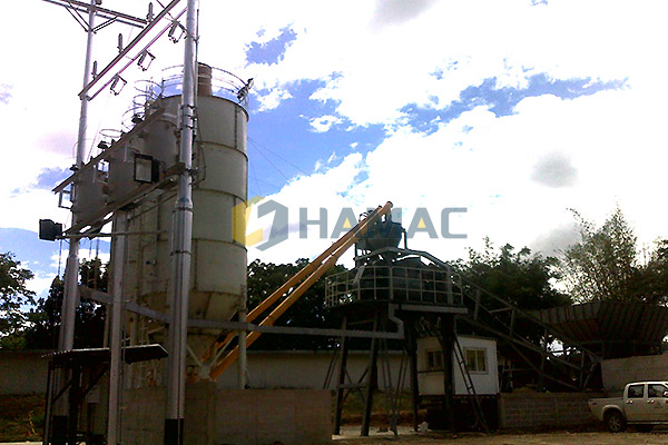 YHZS50 Mobile concrete batching plant in Pa